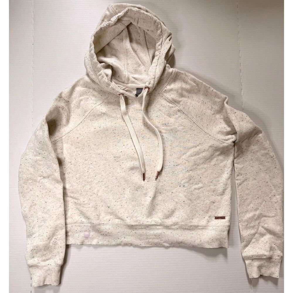 Sweaty Betty Cropped Hoodie Womens S Oatmeal Speckle Pullover SB5032